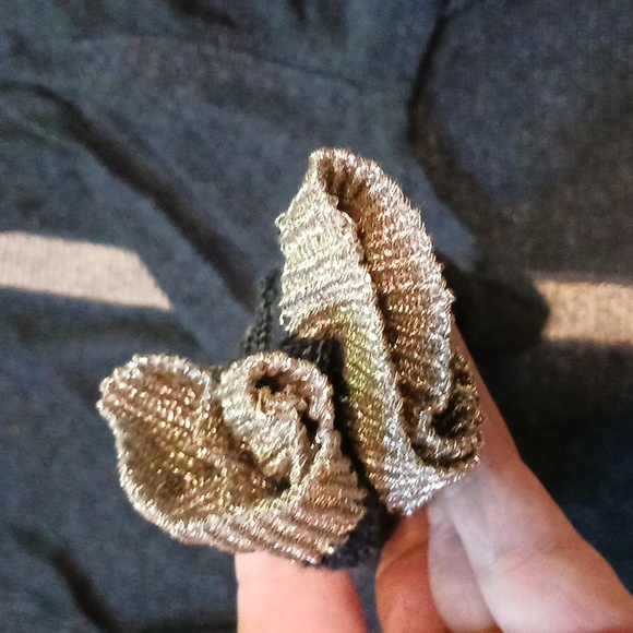 Boden Large Womens Blue Silver V-Neck Sweater - Picture 7 of 10